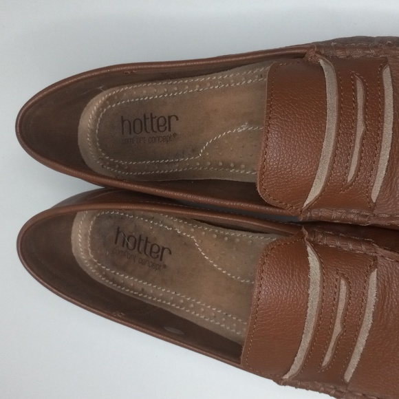 Hotter Comfort Concept Leather Loafers Slip-Ons Size 7.5 - Picture 4 of 11